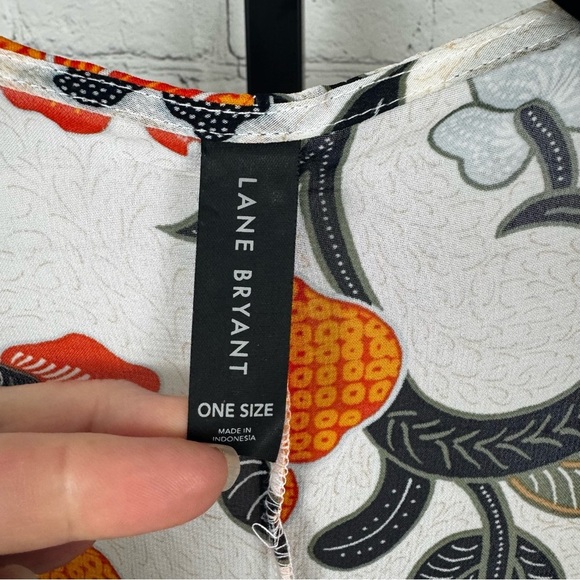 Lane Bryant Semi Sheer Long Floral Chiffon Duster Jacket Top O/S - Picture 3 of 7